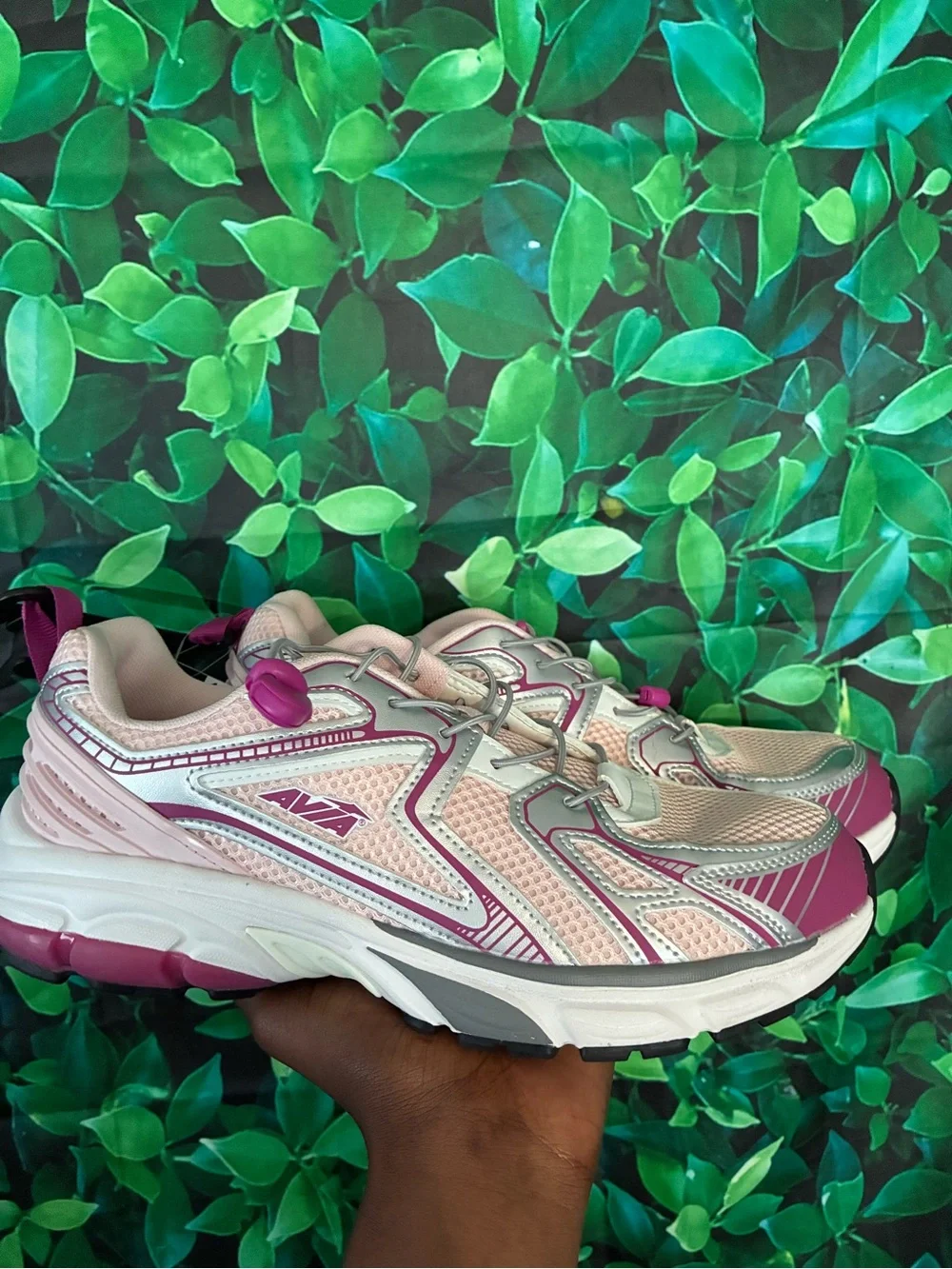 Women's Pink Athletic Walking Sneakers